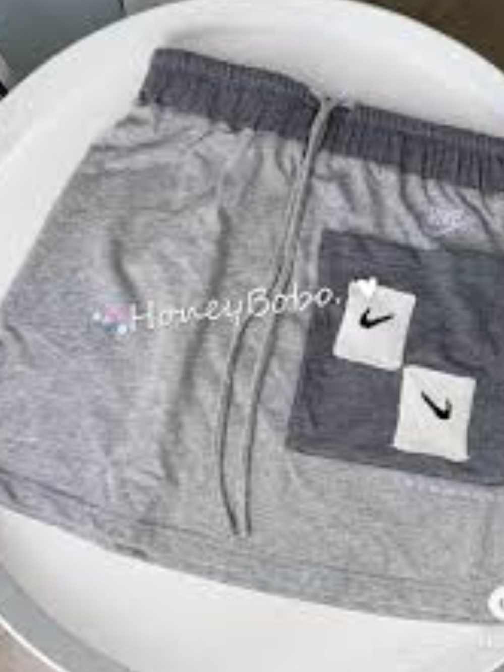 Nike  Grey Skirt with Contrast Pocket and Swoosh